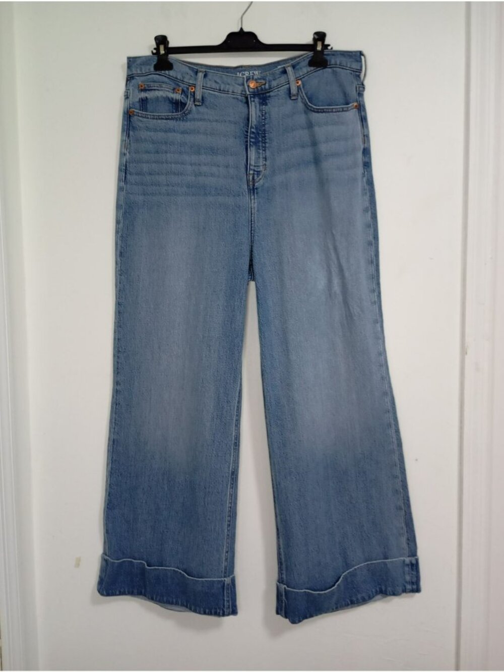 J.Crew Wide Leg Trouser Jeans Women’s Light Wash Size 32 Made In Vietnam